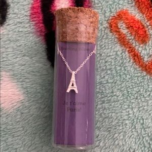 Silver Eiffel Tower necklace